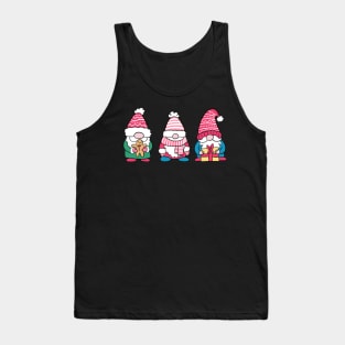 Cute three Christmas gnomes Tank Top
